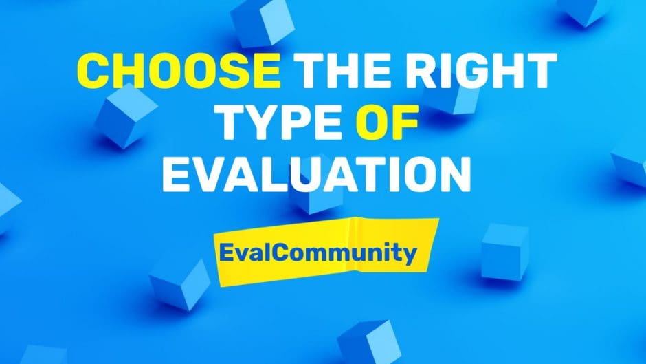 Type of evaluation